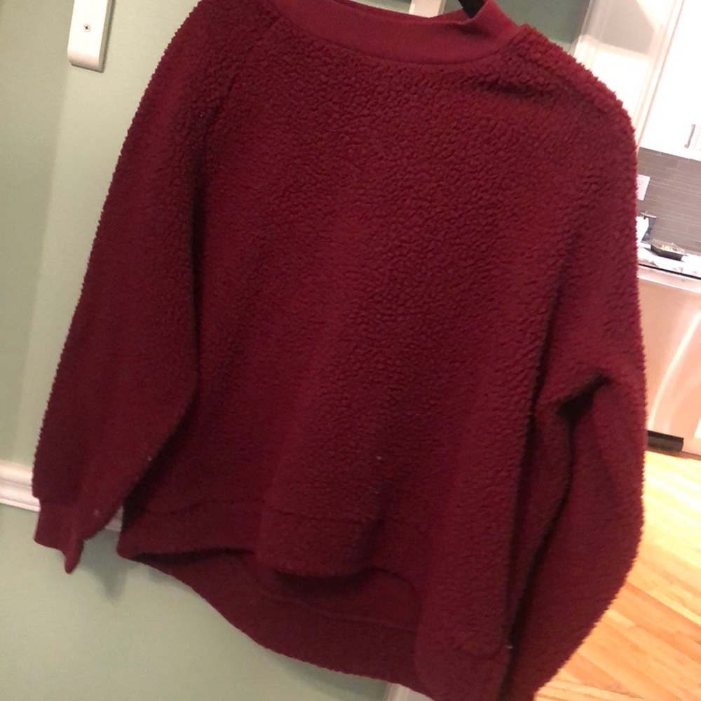 Burgundy old Nancy sweater size large